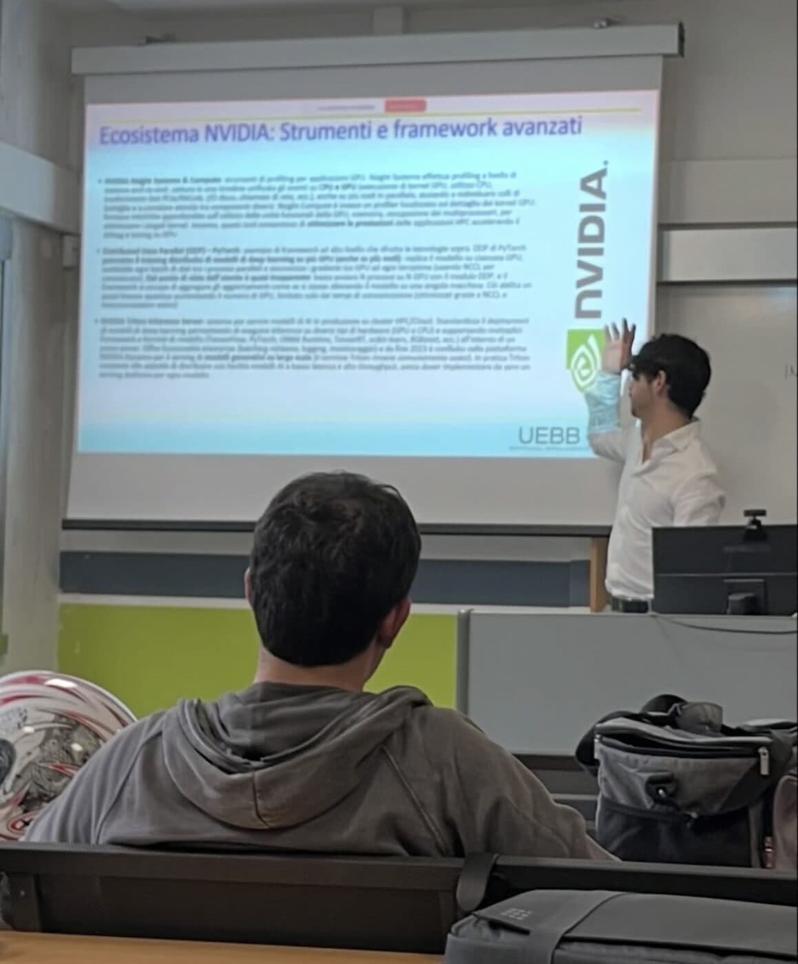 Giacomo De Benedetto presenta l'ecosistema NVIDIA per l'HPC all'Università dell'Insubria